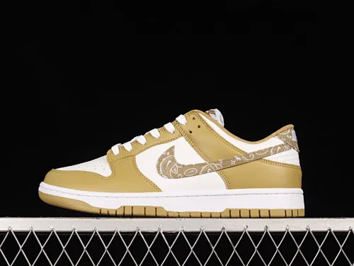 All categories Nk SB Dunk series Nk SB Dunk Low low-top sneakers Nk Dunk Low ESS "Barley Paisley" avocado green cashew flower SB low-top sports and leisure sneakers DH4401-104